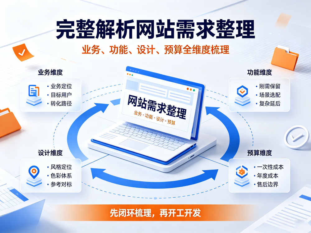 完整解析网站需求整理：业务、功能、设计、预算全维度梳理